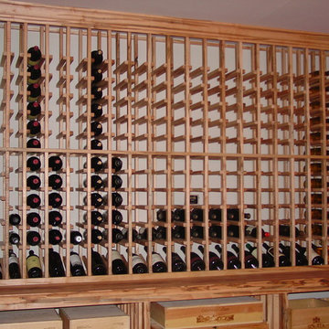 Elegant Tuscan Wine Tasting Room and Custom Wine Cellar