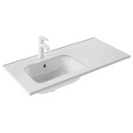 WS Bath Collections - Slim 90 Drop-In / Integral Bathroom Sink - Collection Slim, bathroom sinks collection. Designed with rectangular shapes that bring a clean, refined, modern and contemporary design to your bathroom, making it the perfect choice for both residential and commercial projects. Available in several sizes and can be installed as drop-in, countertop bathroom sinks, or with vanity units.