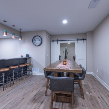 Basement Remodel with Family Room, Craft Studio, and More