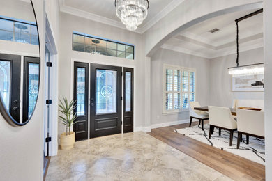 Inspiration for a contemporary entryway remodel in Austin
