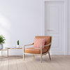 20" x 20" Simple Tulip Design Decorative Indoor Pillow, Bright Orange