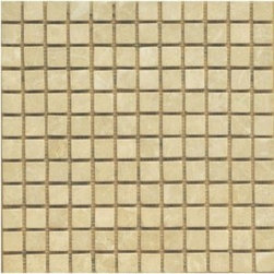 1x1 Botticino Fiorito Marble Mosaic Tile Honed - Products