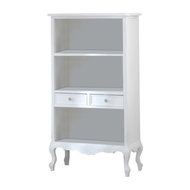 White Bookcase With 3 Adjustable Shelves Contemporary