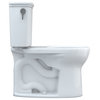 TOTO CST785CEFG#01 Drake Transitional 2-Piece Round Toilet, White