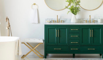 Jewel-Toned Bathroom