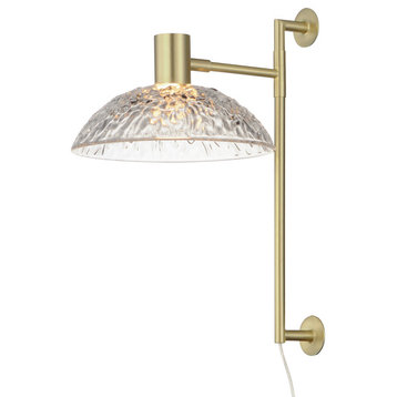 Metropolis LED Wall Sconce in Satin Brass