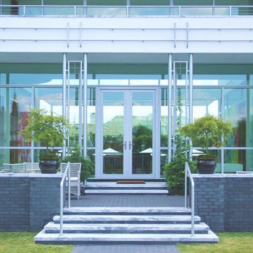 Contemporary Residence Using Pearl Grey Marble