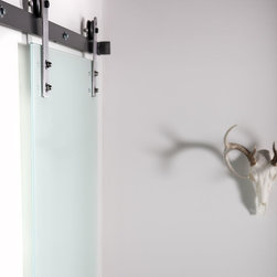 Frosted Glass Barn Door - Windows And Doors