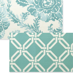 Aqua Abstract/Greek Key Placemat - Dinnerware