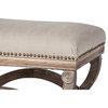 Elyse Ottoman in Natural Off White