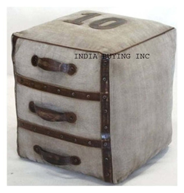 Industrial leather and canvas furniture from India buying inc