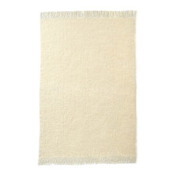 Baby Alpaca Throw in Ivory Boucle - Throws