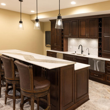 Traditional Lower Level Bar