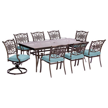 Traditions 9-Piece Dining Set With XL Table, Blue