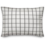 DDCG - Black Check Pattern 14x20 Lumbar Pillow - With a touch of rustic, a dash of industrial, and a pinch of modern elegance, this throw pillow helps you create a warm and welcoming space in your home. The durable fabric of this item ensures it lasts a long time in your home. The result is a quality crafted product that makes for a stylish addition to your home.