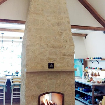 Stone Masonry Heater and Bake Oven