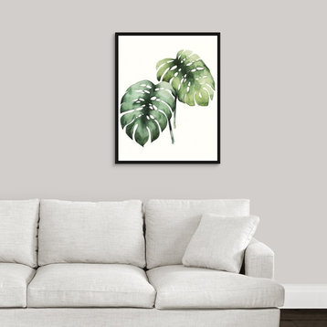 "Tropical Plant I" Floating Frame Canvas Art, 26"x32"x1.75"