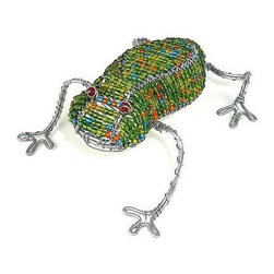 South Africa - Handmade Frog in Wire and Beads - Decorative Objects And Figurines