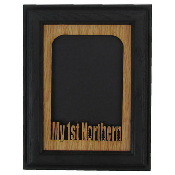My First Northern Vertical Black Picture Frame and Oak Matte, 5"x7"