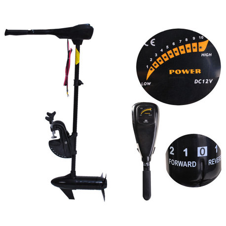 Costway New 55lbs Freshwater Transom Mounted Trolling Motor 36" Shaft