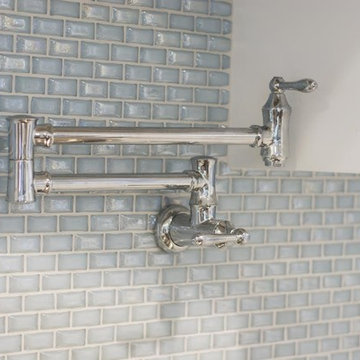 Bess's Kitchen Renovation | Curved Milk Glass Tile Backsplash