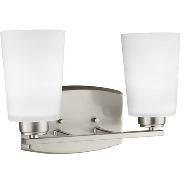 Franport 2-Light 13" Bathroom Vanity Light in Brushed Nickel