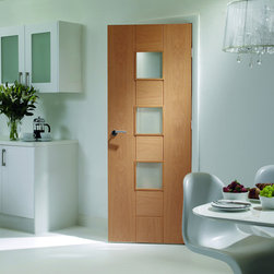 Messina Oak Prefinished Glazed Door - Internal Doors