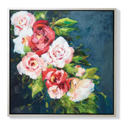 Clara Floral Handpanited Art - Artwork