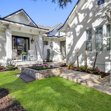 white painted brick