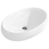 Fine Fixtures White Vitreous China Bulging Oval Vessel Sink