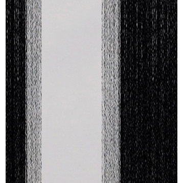 18"x14" Striate Stripe, Stripe Print Placemat, Black, Set of 4