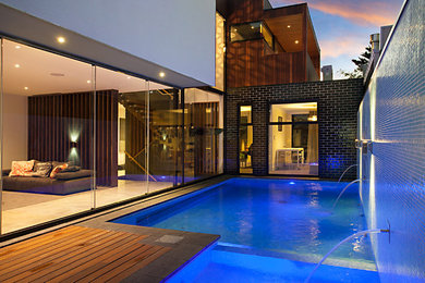 Small contemporary home design in Melbourne.