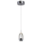 CWI Lighting - Perrier 1 Light Down Mini Pendant With Chrome Finish - The Perrier 1 Light Pendant in Chrome will look good in a variety of modern spaces. It can enhance the atmosphere in a bedroom, living room, dining room, kitchen or bathroom. The glossy chrome finish and the clean, classic shape are perfect for elevating the style and mood of a space. You won't go wrong with this flexible, practical, and lustrous ceiling fixture. Feel confident with your purchase and rest assured. This fixture comes with a one year warranty against manufacturers defects to give you peace of mind that your product will be in perfect condition.