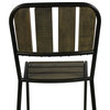 Cole Reclaimed Solid Wood Counter Chair in Brown with Black Metal Frame