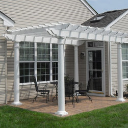Back Patio Vinyl Pergola - Pergolas