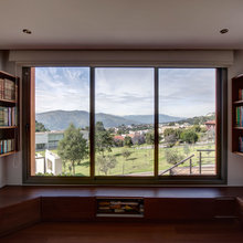 over looking outside the house