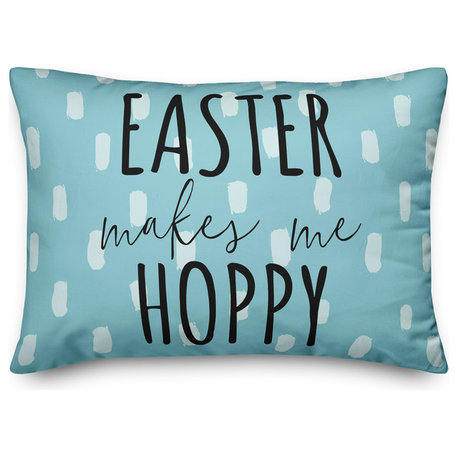 Easter Makes Me Hoppy 14x20 Lumbar Pillow