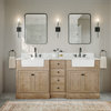 Fermo Bath Vanity, Weathered Fir, 72", Single Sink, Freestanding