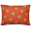 Orange Button Pattern Throw Pillow
