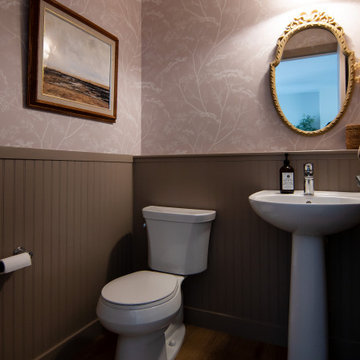 Botanical themed powder room