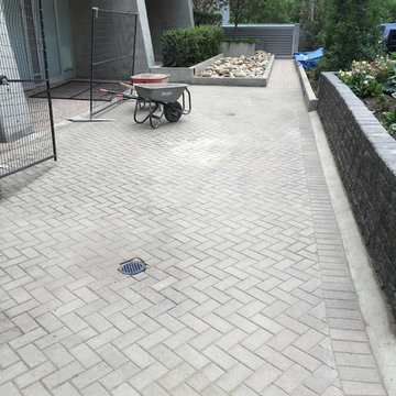 Upper Deck Construction & Consulting - commercial Interlocking brick paver drive
