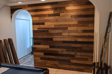 Inspiration for a cottage home bar remodel in Miami