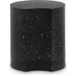 Meridian Furniture - Dimple Terrazzo Pattern Iron End Table, Black, 1-Piece: 18"Wx18"Dx20"H - Beautify your room with this Dimple black end table. Crafted from black Terrazzo patterned iron metal, its modular shape allows you to connect as many as needed, offering versatility and style. With a contemporary nesting design, it adapts effortlessly to various spaces, whether used individually or in clusters. Perfect for adding both functionality and a modern aesthetic to your living area, this table promises to be a chic addition that enhances organization and visual appeal in any setting.