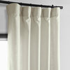 Light Tan Classic Faux Linen Curtain Single Panel, 50W x 108L