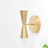 Geometric Brass Mid-Century Wall Sconce