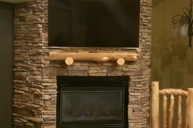 TV Over Fireplace, Custom Buildout