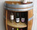 Split Barrel Shelf, handcrafted with reclaimed wine barrel, 36"H x 26"W x 13"D