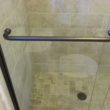 Masterbath shower and tub remodel (Marazzi Tosca Ivory Tile)
