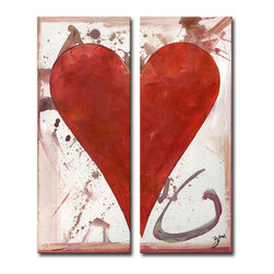 Ready2HangArt - Heartwork "Cameryn" 2-Piece Canvas Art Set, 30"x12" - Prints And Posters