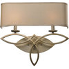 Elk Lighting 2- Light Wall Sconce In Aged Silver